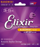 Комплект струн для акустической гитары Elixir 11027 NANOWEB