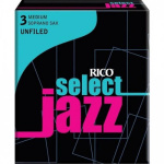 Трость для саксофона сопрано Rico RRS10SSX3M Select Jazz Unfiled