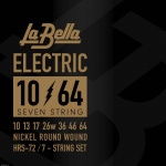 HRS-72 Комплект струн для 7-ми струнной электрогитары 010-064 La Bella