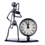 GEWA Sculpture Clock Trombone часы-скульптура сувенирные тромбонист, металл, 12х6,5х13 см