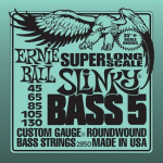 P02850 Super Long Scale Slinky 5 Комплект струн для 5-струнной бас-гитары, 45-130, сталь, Ernie Ball