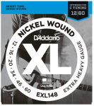 EXL148 XL NICKEL WOUND Струны для электрогитары Extra Heavy 12-60 D`Addario