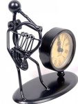 GEWA Sculpture Clock French Horn часы-скульптура сувенирные валторнист, металл, 12х6,5х13 см