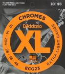 ECG23 Chromes Flat Wound Комплект струн для электрогитары, Extra Light, 10-48, D'Addario