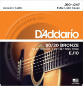 Струны D'Addario EJ10 BRONZE 80/20