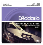 D'ADDARIO EJ57 Набор струн 5 шт для банджо, никель