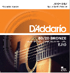 Струны для акустической гитары бронза Extra Light 10-47 D'Addario EJ10 BRONZE 80/20