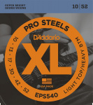 Струны для электрогитары 10-52 D'Addario EPS540 XL PRO STEEL