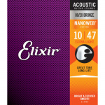 Комплект струн для акустической гитары Elixir 11002 NANOWEB