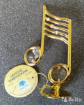 Сувенир "НОТКИ" U-3384 с кристаллами Swarovski (золото) (Россия)