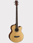 SJB5F-NS-WBAG Acoustic Bass Series Электро-акустическая бас-гитара, с вырезом, цвет натуральный, Cort