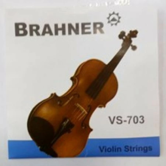 Струны для скрипки BRAHNER VS-703 (пр-во Китай) комплект 4 струны, первая струна-нержавеющая сталь, остальные струны-хромо-никелевая плоская оплетка. 